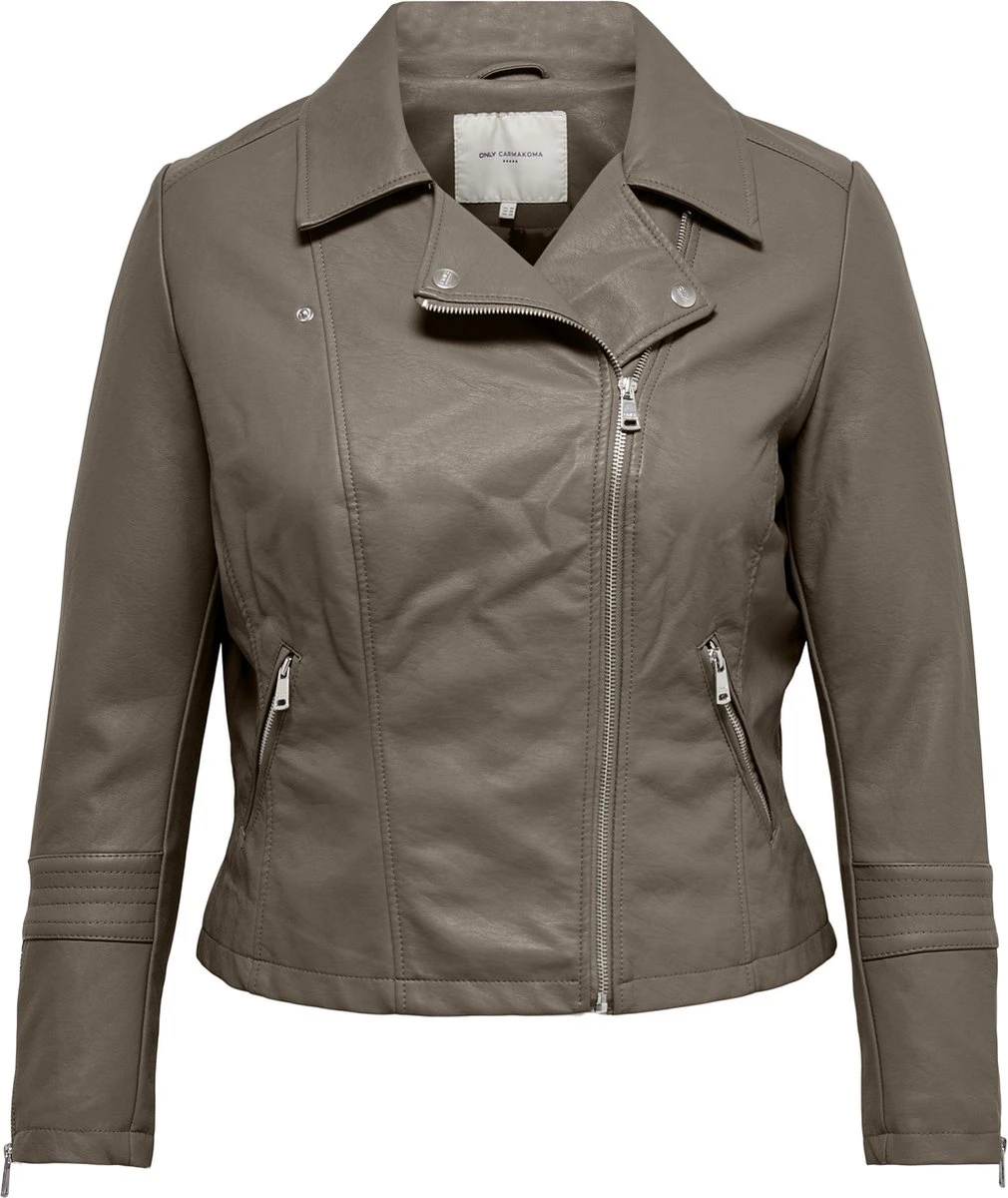 ONLY CARMAKOMA CAREMMY FAUX LEATHER BIKER ESS Dames Jas - Maat 46 3 ONLY CARMAKOMA CAREMMY FAUX LEATHER BIKER ESS Dames Jas - Maat 46