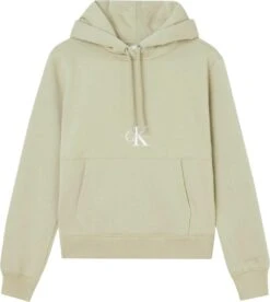 Calvin Klein Dames Hoodie Lichtgroen Maat L
