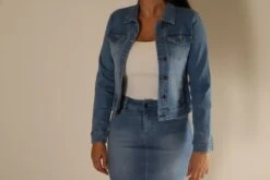 Spijkerjas Dames New Star - Dames Spijkerjas - Dalton - Light Stone Blue - Maat XL