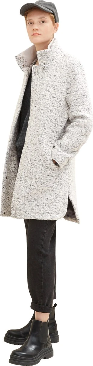 TOM TAILOR Boucle Coat Dames Jas - Maat S 5 TOM TAILOR Boucle Coat Dames Jas - Maat S - Afbeelding 3