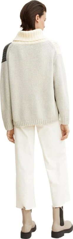 TOM TAILOR Knit Turtleneck Patched Dames Trui - Maat L -ONLY Winkel 367x1200