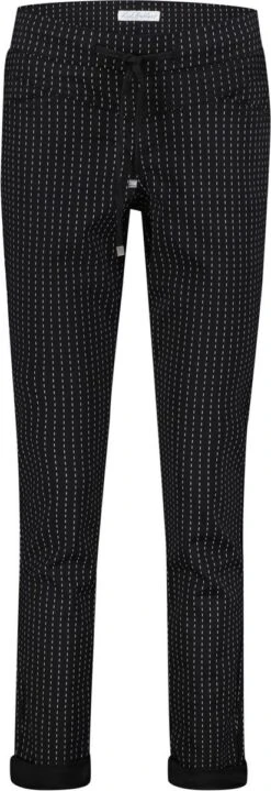 Red Button Broek Tessy Fancy Stripe Srb3903 Black White Dames Maat - W42