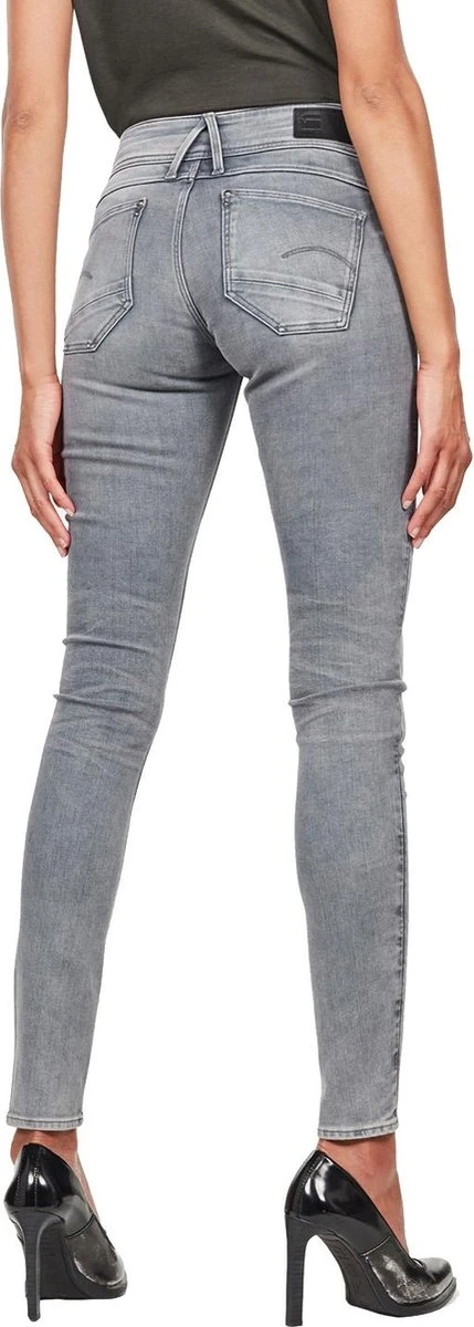 G-Star RAW Jeans Lynn Mid Waist Skinny Jeans D06746 9882 B336 Faded Industrial Grey Dames Maat - W33 X L32 6 G-Star RAW Jeans Lynn Mid Waist Skinny Jeans D06746 9882 B336 Faded Industrial Grey Dames Maat - W33 X L32 - Afbeelding 4