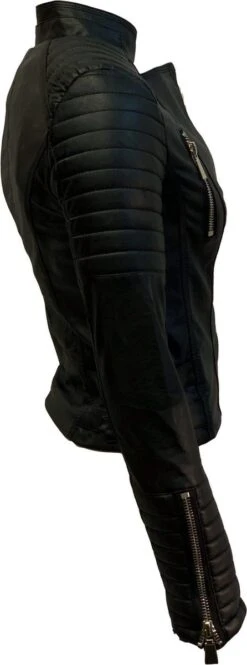 Merkloos Zwarte Bikerjack Voor Dames - Kunstleer-only - 42 -ONLY Winkel 446x1200 6