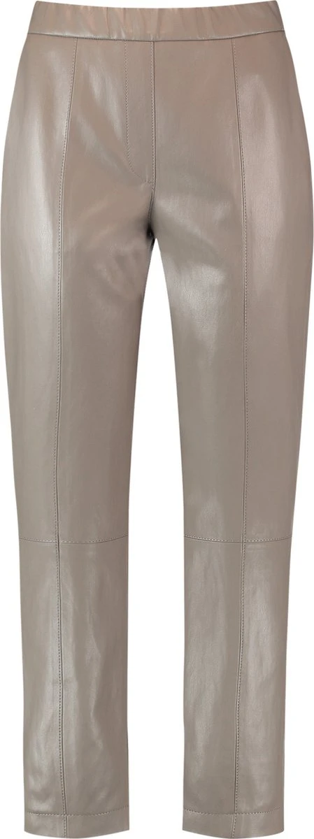 GERRY WEBER Dames Broek Van Imitatieleer Stone-38 6 GERRY WEBER Dames Broek Van Imitatieleer Stone-38 - Afbeelding 4