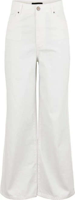 Pieces PCELLI ULTRA HW WIDE JEANS WHITE BC Dames Jeans - Maat 25 X L30