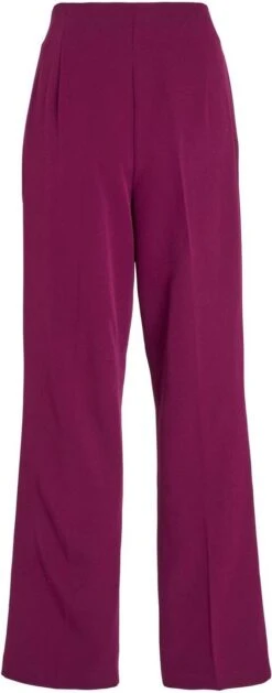 Vila Broek Viangey Hw Pants 14080896 Dark Purple Dames Maat - W40