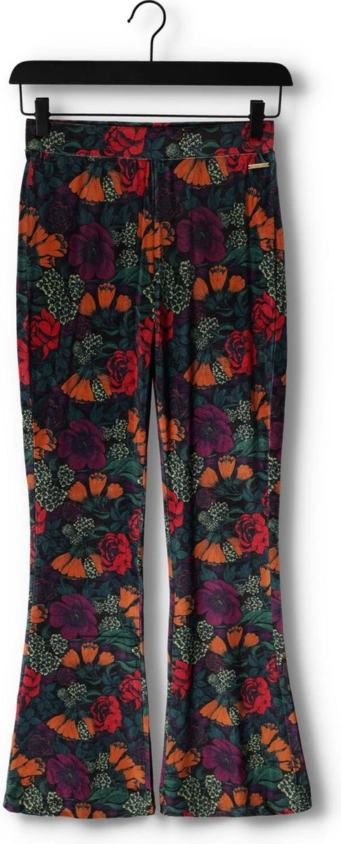 Colourful Rebel Jolie Big Flower Velvet Flare Pants - S 9 Colourful Rebel Jolie Big Flower Velvet Flare Pants - S - Afbeelding 7
