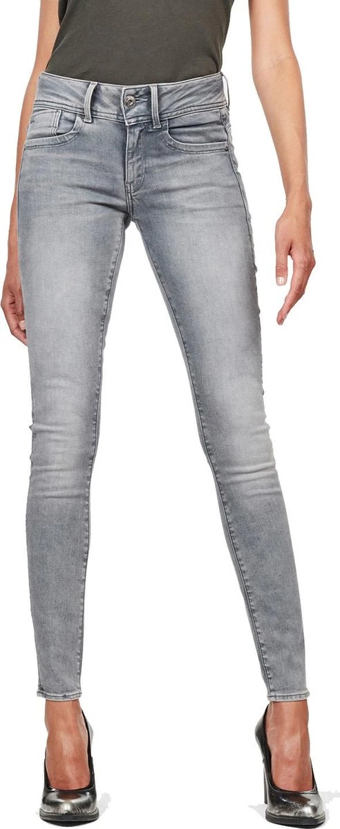 G-Star RAW Jeans Lynn Mid Waist Skinny Jeans D06746 9882 B336 Faded Industrial Grey Dames Maat - W33 X L32 3 G-Star RAW Jeans Lynn Mid Waist Skinny Jeans D06746 9882 B336 Faded Industrial Grey Dames Maat - W33 X L32