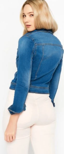 LOLALIZA Jeans Jas Met Strass - Blauw - Maat 46 -ONLY Winkel 499x1200