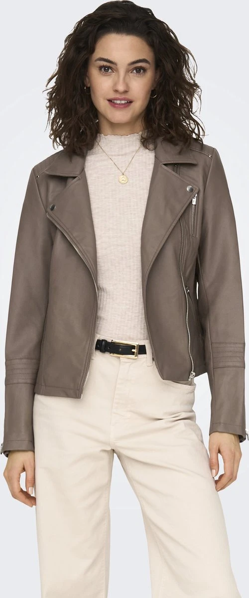ONLY ONLGEMMA FAUX LEATHER BIKER OTW NOOS Dames Jas - Maat 44 5 ONLY ONLGEMMA FAUX LEATHER BIKER OTW NOOS Dames Jas - Maat 44 - Afbeelding 3