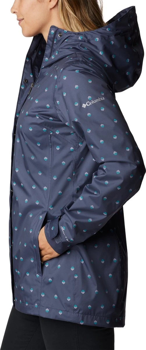 Columbia Splash A Little II Regenjas Dames Waterdicht - Outdoorjas Met Capuchon - Winddicht - Jassen Dames - Blauw - Maat L 5 Columbia Splash A Little II Regenjas Dames Waterdicht - Outdoorjas Met Capuchon - Winddicht - Jassen Dames - Blauw - Maat L - Afbeelding 3