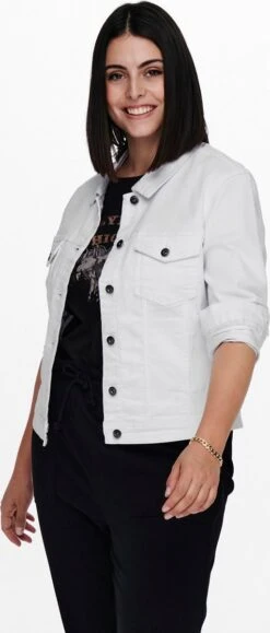 ONLY CARMAKOMA CARWESPA LS JACKET WHITE DNM Dames Jas - Maat 44 -ONLY Winkel 512x1200 2