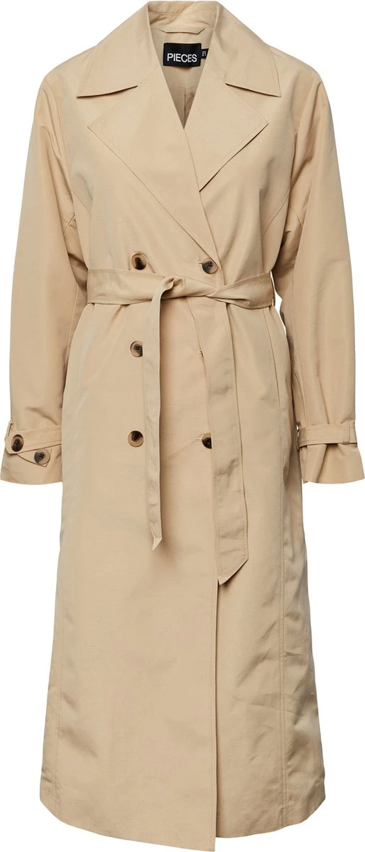 PIECES PCTAYA LS TRENCHCOAT Dames Trenchcoat - Maat L 3 PIECES PCTAYA LS TRENCHCOAT Dames Trenchcoat - Maat L