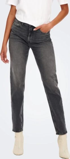 Only Jeans Onlemily Stretch Hw St Ank Cro614 N 15259634 Dark Grey Denim Dames Maat - W26 X L34 -ONLY Winkel 533x1200 6