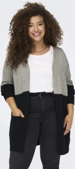 ONLY CARMAKOMA CARSTONE L/S LONG CARDIGAN KNT Dames Trui - Maat L/52 -ONLY Winkel 536x1200 7