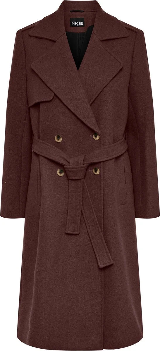 PIECES PCNIKA LONG TIE BELT TRENCHCOAT Dames Trenchcoat - Maat S 3 PIECES PCNIKA LONG TIE BELT TRENCHCOAT Dames Trenchcoat - Maat S