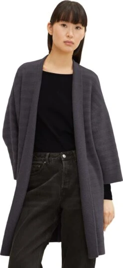 TOM TAILOR Knit Cardigan Structure Stripe Dames Vest - Maat XXL -ONLY Winkel 550x1200 2