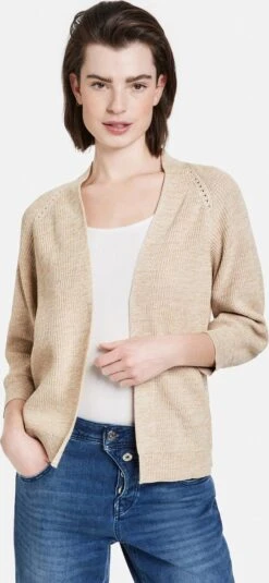 TAIFUN Dames Vest Light Creme Gemustert-48 -ONLY Winkel 554x1200 3