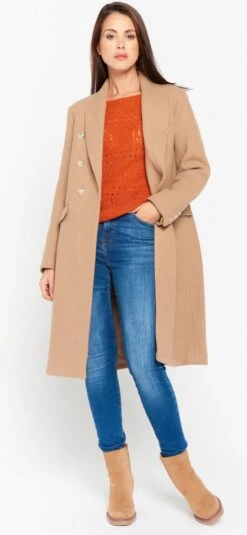 LOLALIZA Lange Jas - Camel - Maat 40 -ONLY Winkel 554x1200 7