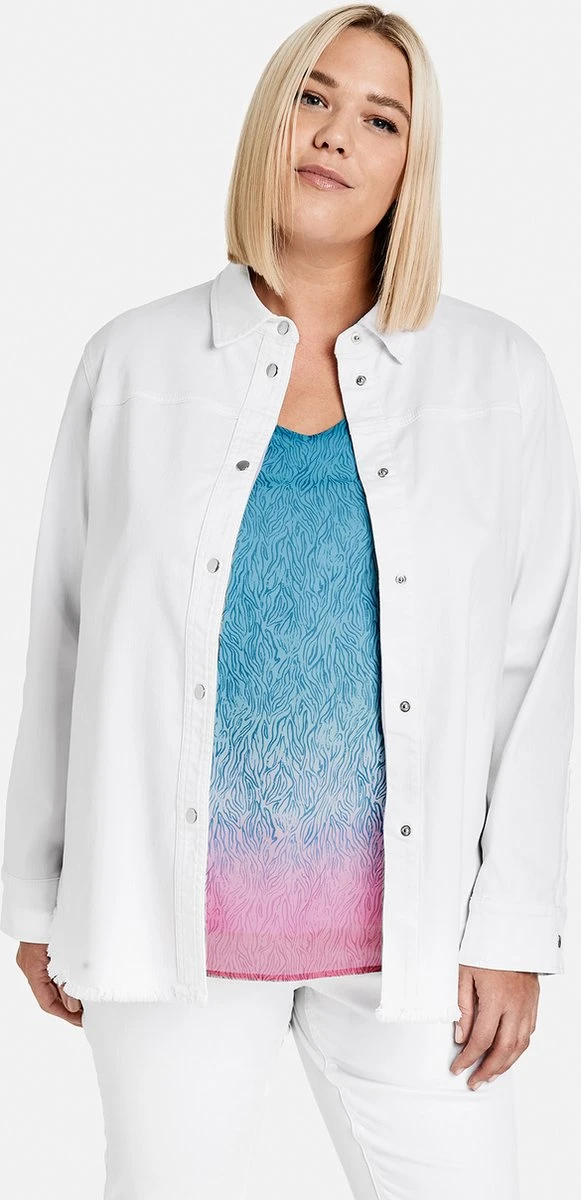 SAMOON Dames Denim Jack White-52 3 SAMOON Dames Denim Jack White-52