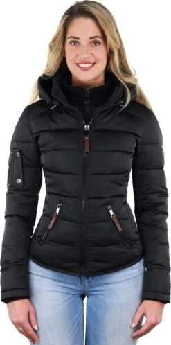 Versano Shamila New Generation Korte Dames Winterjas L - Zwart