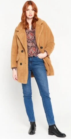 LOLALIZA Halflange Teddy Jas Met Kraag - Camel - Maat L 10 LOLALIZA Halflange Teddy Jas Met Kraag - Camel - Maat L -ONLY Winkel 613x1200 1