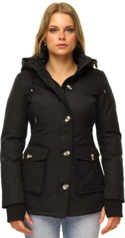 Versano Marry Parka Dames Winterjas S - Zwart