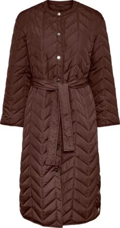 PIECES PCFAWN LONG QUILTED JACKET Dames Gequilte Jas - Maat L