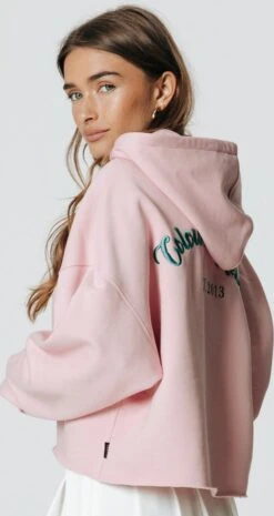 Colourful Rebel Logo Embro Hoodie Roze Dames - Oversized Fit - Polyester - M -ONLY Winkel 638x1200 4