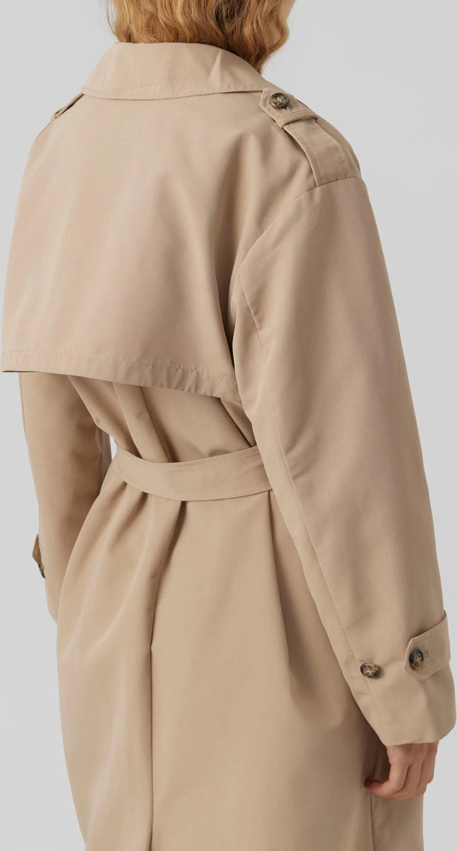 Vero Moda Jas Vmchloe Long Trenchcoat Boos 10278917 Silver Mink Dames Maat - XL 6 Vero Moda Jas Vmchloe Long Trenchcoat Boos 10278917 Silver Mink Dames Maat - XL - Afbeelding 4