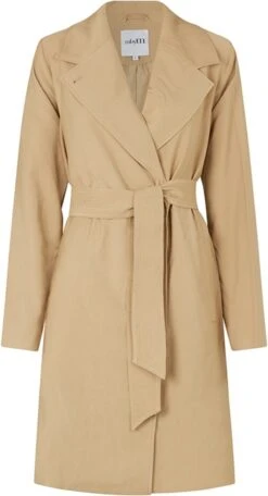 Beige Midi-lange Trenchcoat Dasan - MbyM - Maat L