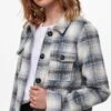 Only Jas Onllou Short Check Jacket Otw Noos 15208838 Pumice Stone/allure Dames Maat - S -ONLY Winkel 654x1200 1