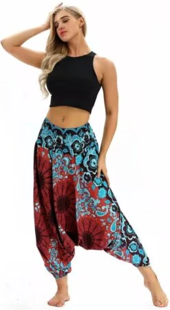 Sankalpa® Harembroek Dames - Relax Broek - Yogabroek - Festival Kleding - Harembroek Vrouwen - Rood -ONLY Winkel 660x1200 6