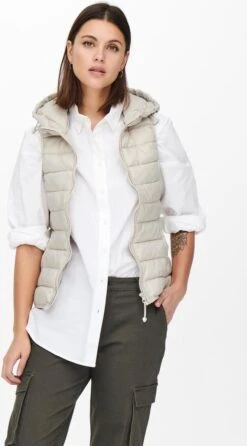 ONLY ONLNEWTAHOE HOOD WAISTCOAT OTW NOOS Dames Gilet - Maat M -ONLY Winkel 665x1200