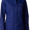 Columbia Pouring Adventure Regenjas Dames Waterdicht - Outdoorjas Met Capuchon - Ademend - Jassen Dames Winter - Blauw - Maat M