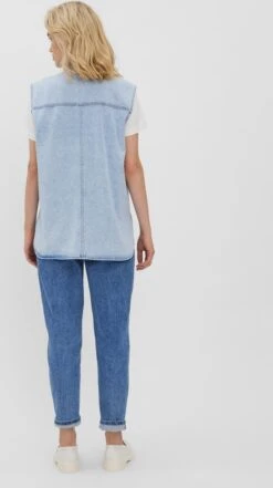 Vero Moda VMPHILINA OVERSIZE DENIM VEST Dames Gilet Light Blue Denim - Maat S -ONLY Winkel 672x1200 11
