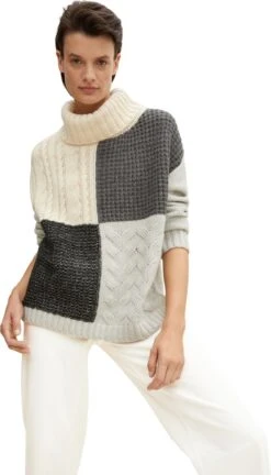 TOM TAILOR Knit Turtleneck Patched Dames Trui - Maat L -ONLY Winkel 686x1200 5