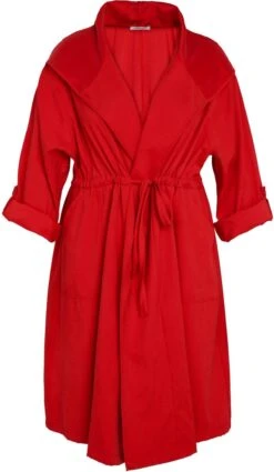 Paprika Lange, Lichte Trenchcoat Met Kap En Knopen -ONLY Winkel 698x1200 7