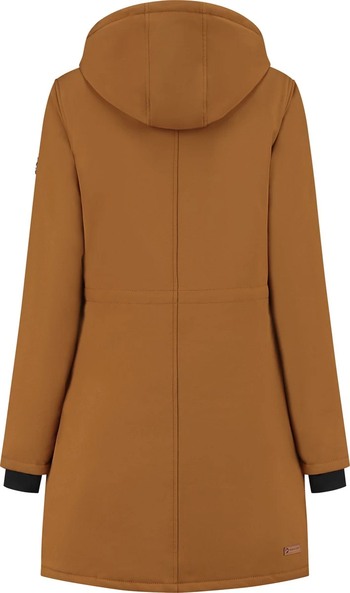 Travelin' Jack Elin Dames Softshell Jas Parka Lang - Bruin - Maat 44 4 Travelin' Jack Elin Dames Softshell Jas Parka Lang - Bruin - Maat 44 - Afbeelding 2