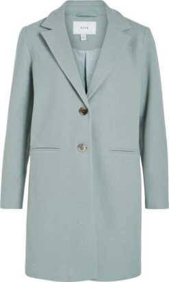 Vila VIPOKO L/S COAT Dames Jas Green Milieu - Maat 40