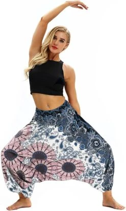 Sankalpa® Harembroeken Dames - Relax Broek - Yogabroek - Festival Kleding - Harembroek Vrouwen - Roze