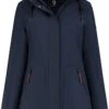 Travelin' Jack Ylva Damesjas Gevoerde Parka - Teddy Voering - Winddicht - Navy Blauw - Maat 40