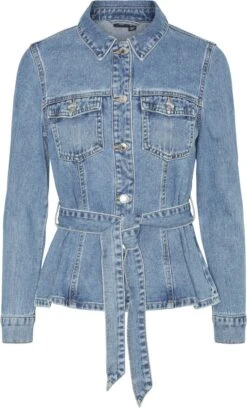 VERO MODA VMLARA LS BELT DENIM JACKET Dames - Maat L
