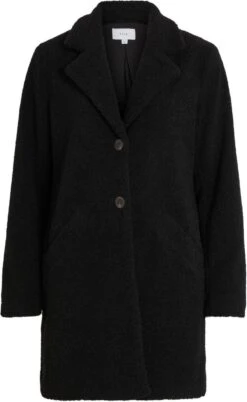Vila Jas Viliosi Teddy Coat/su - Fav 14061532 Black Dames Maat - 36