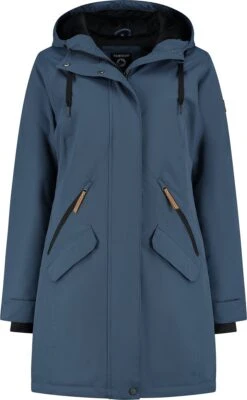 Travelin' Jack Freia Waterdichte Damesjas - Parka Blauw - Maat 46