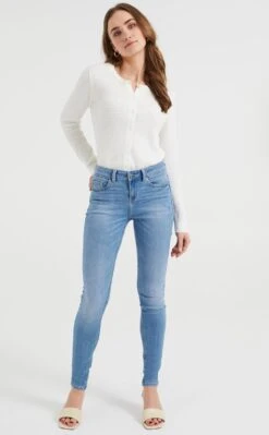 WE Fashion Dames Mid Rise Super Skinny Jeans Met Superstretch -ONLY Winkel 743x1200 10