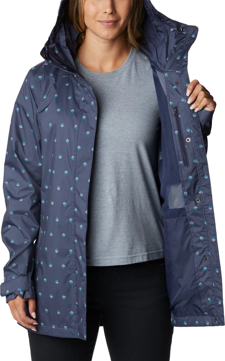 Columbia Splash A Little II Regenjas Dames Waterdicht - Outdoorjas Met Capuchon - Winddicht - Jassen Dames - Blauw - Maat L 7 Columbia Splash A Little II Regenjas Dames Waterdicht - Outdoorjas Met Capuchon - Winddicht - Jassen Dames - Blauw - Maat L - Afbeelding 5
