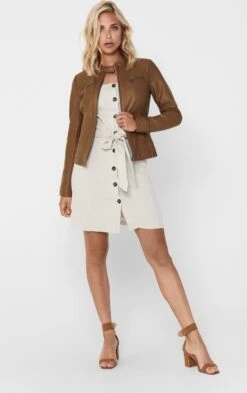 Only Jas Onlbandit Faux Leather Biker Otw Noos 15081400 Cognac Dames Maat - 42 -ONLY Winkel 755x1200 1