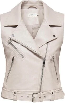 Only Vest Onlvera Faux Leather Waistcoat Otw 15239240 Moonbeam Dames Maat - M